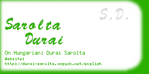 sarolta durai business card